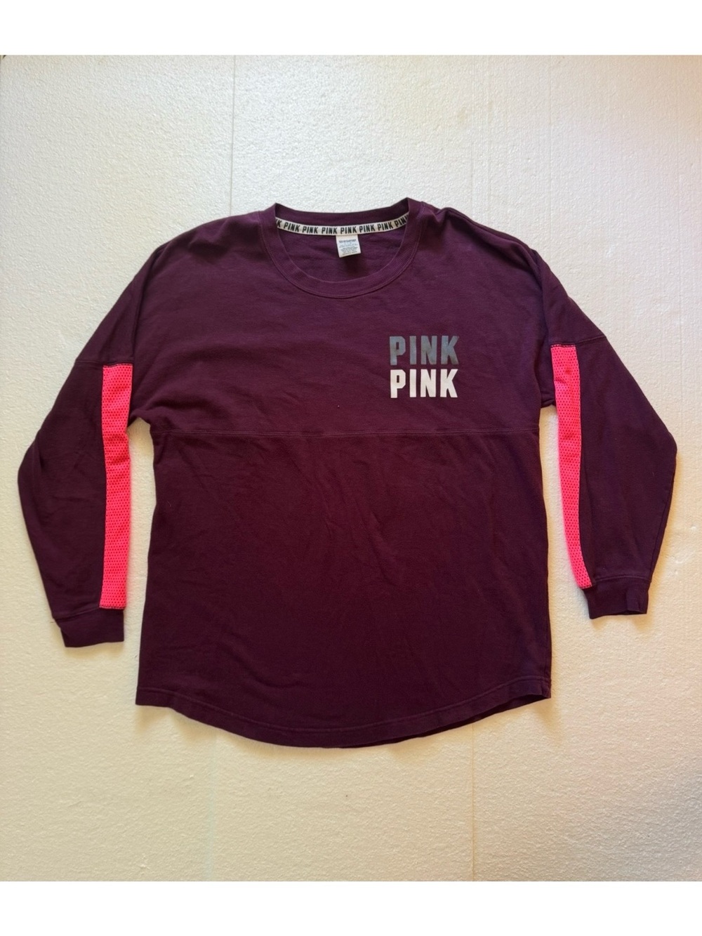 Victoria's Secret PINK Varsity Crewneck Shirt Women's Large